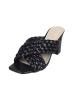 Envie Shoes Γυναικεία Πέδιλα με Χοντρό Χαμηλό Τακούνι σε Μαύρο Χρώμα