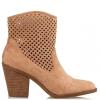 Envie Shoes Western Booties Μπεζ
