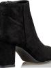 Envie Shoes Suede Γυναικεία Μποτάκια Αστραγάλου με Τακούνι σε Μαύρο Χρώμα